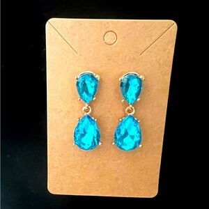 Vintage Style Sexy Teardrop Blue Cristal